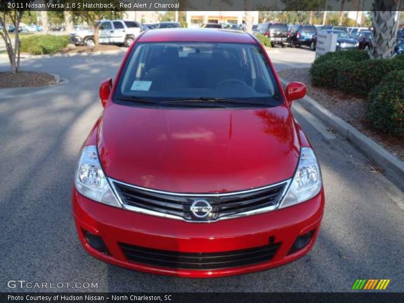 Red Alert / Charcoal 2011 Nissan Versa 1.8 S Hatchback