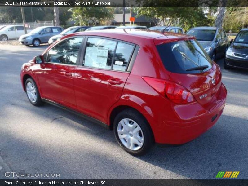Red Alert / Charcoal 2011 Nissan Versa 1.8 S Hatchback