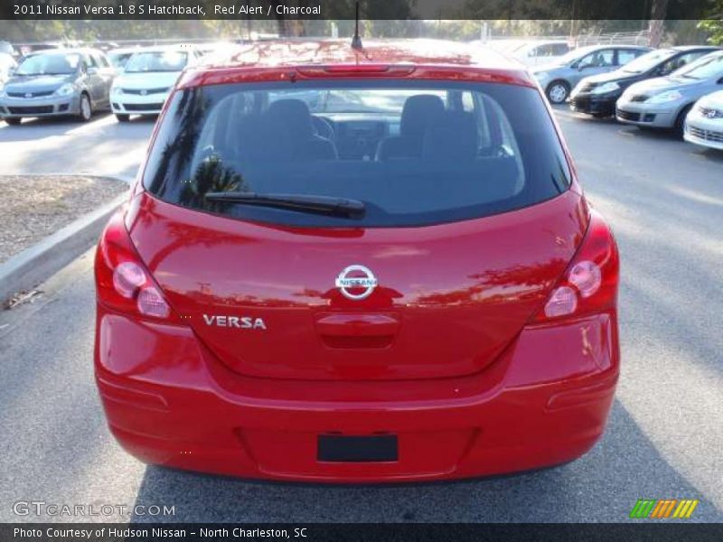 Red Alert / Charcoal 2011 Nissan Versa 1.8 S Hatchback