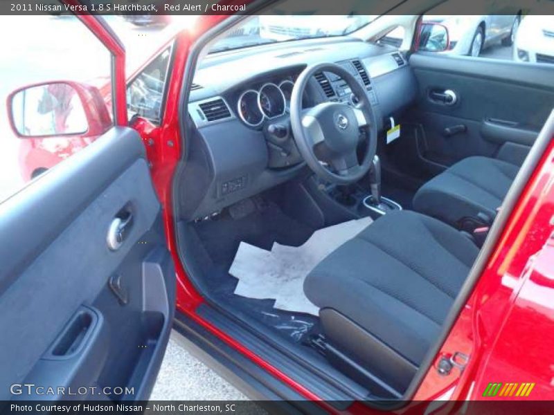 Red Alert / Charcoal 2011 Nissan Versa 1.8 S Hatchback