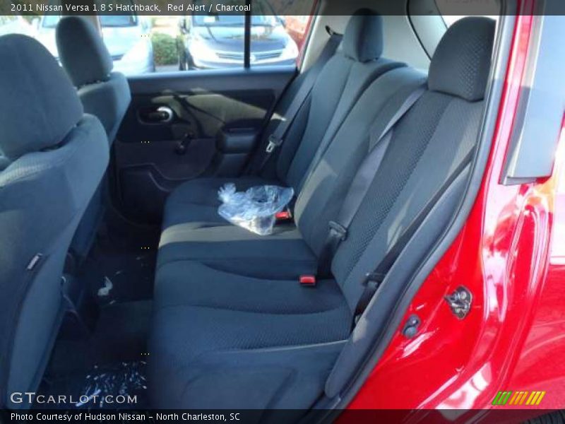 Red Alert / Charcoal 2011 Nissan Versa 1.8 S Hatchback