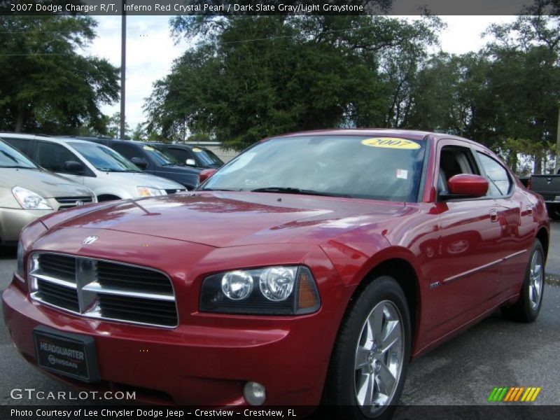 Inferno Red Crystal Pearl / Dark Slate Gray/Light Graystone 2007 Dodge Charger R/T