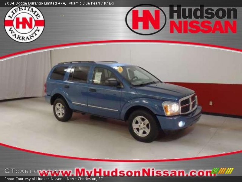 Atlantic Blue Pearl / Khaki 2004 Dodge Durango Limited 4x4