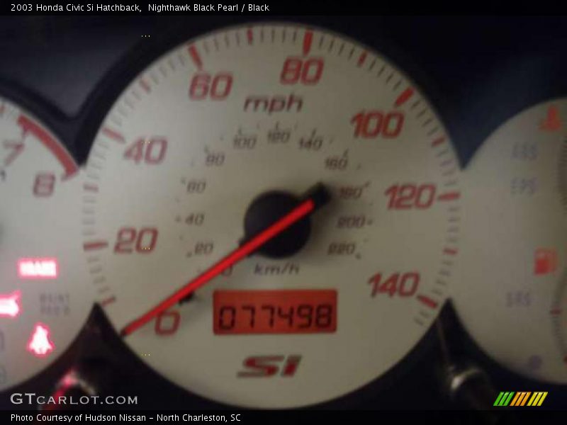 Nighthawk Black Pearl / Black 2003 Honda Civic Si Hatchback