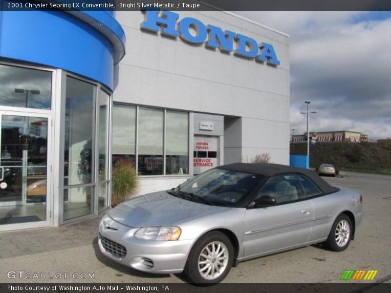Bright Silver Metallic / Taupe 2001 Chrysler Sebring LX Convertible