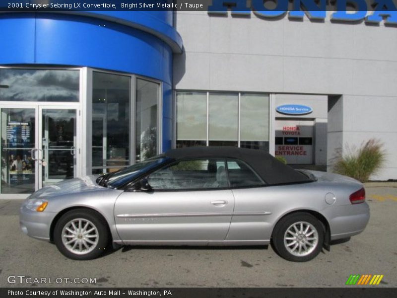 Bright Silver Metallic / Taupe 2001 Chrysler Sebring LX Convertible