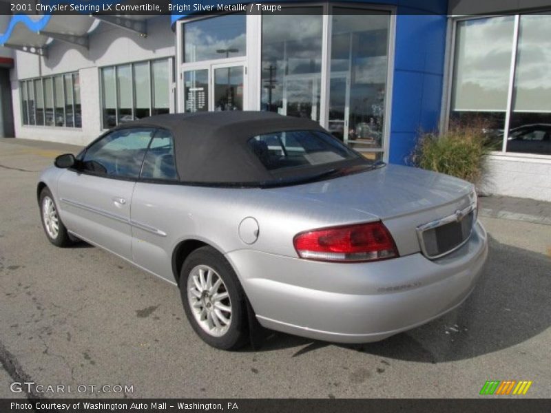Bright Silver Metallic / Taupe 2001 Chrysler Sebring LX Convertible