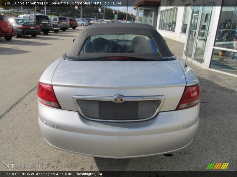 Bright Silver Metallic / Taupe 2001 Chrysler Sebring LX Convertible