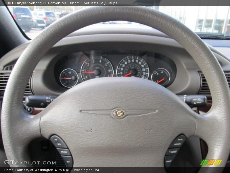 Bright Silver Metallic / Taupe 2001 Chrysler Sebring LX Convertible