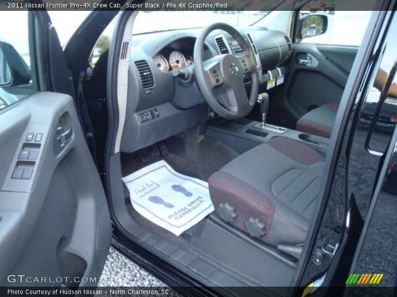  2011 Frontier Pro-4X Crew Cab Pro 4X Graphite/Red Interior