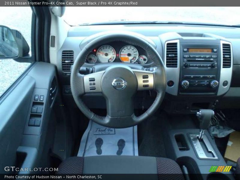 Super Black / Pro 4X Graphite/Red 2011 Nissan Frontier Pro-4X Crew Cab