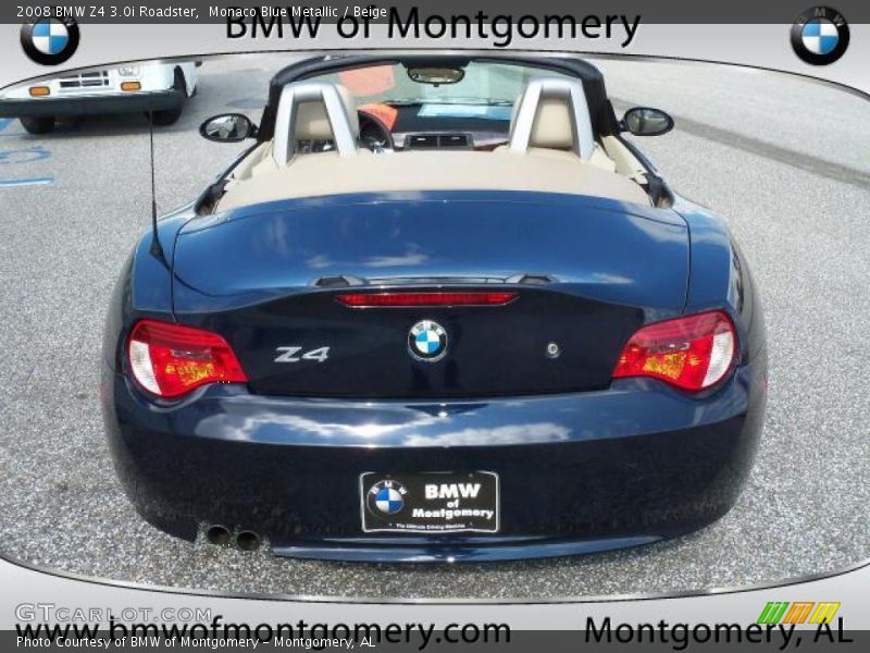 Monaco Blue Metallic / Beige 2008 BMW Z4 3.0i Roadster