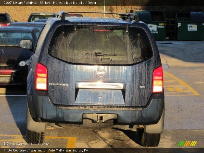 Majestic Blue Metallic / Desert 2007 Nissan Pathfinder SE 4x4