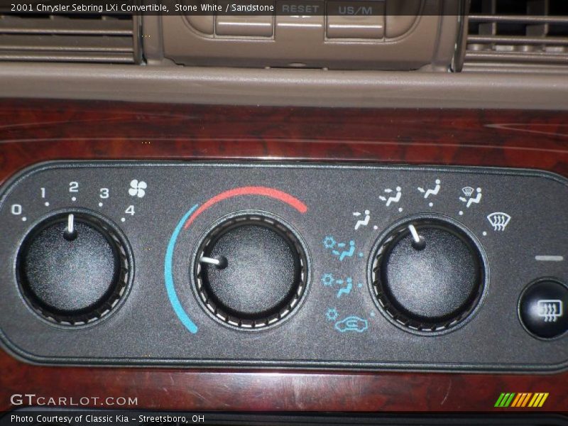 Controls of 2001 Sebring LXi Convertible