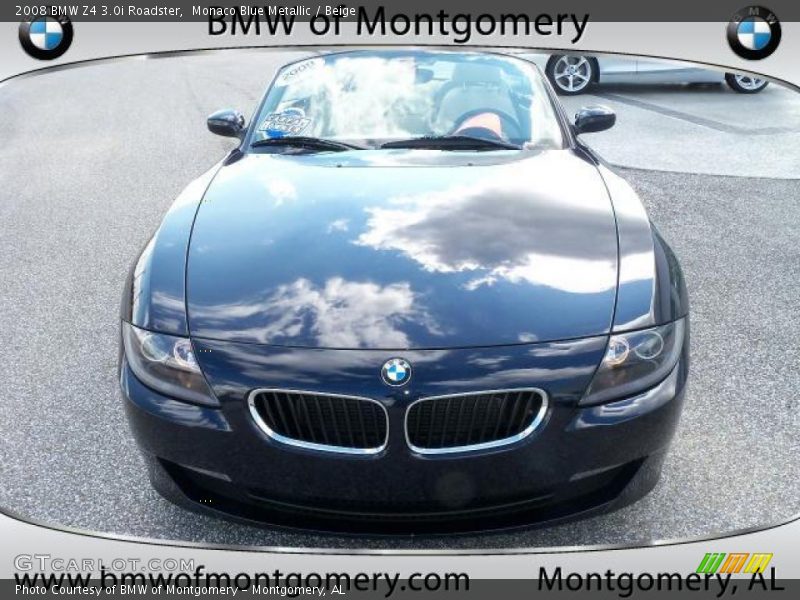 Monaco Blue Metallic / Beige 2008 BMW Z4 3.0i Roadster