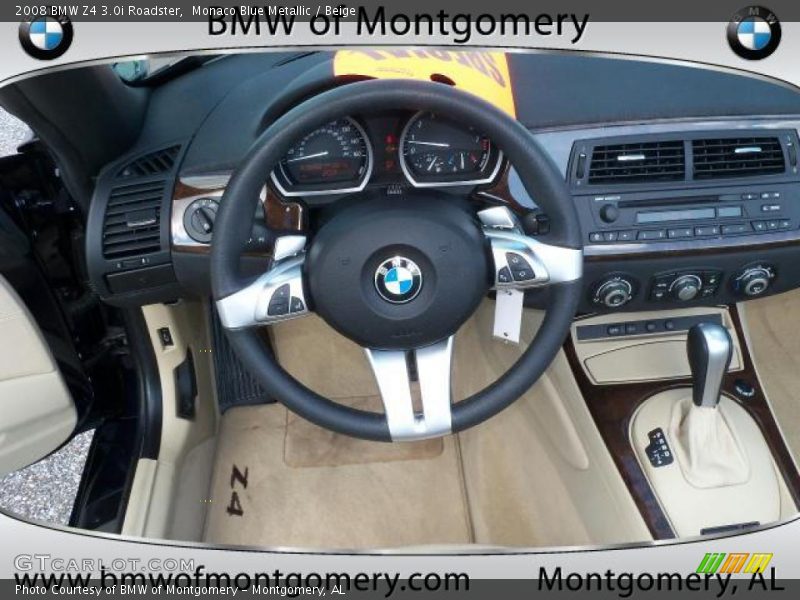 Monaco Blue Metallic / Beige 2008 BMW Z4 3.0i Roadster