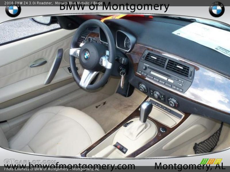 Monaco Blue Metallic / Beige 2008 BMW Z4 3.0i Roadster
