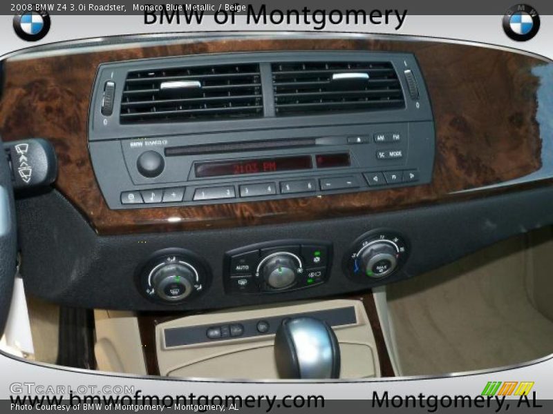 Monaco Blue Metallic / Beige 2008 BMW Z4 3.0i Roadster