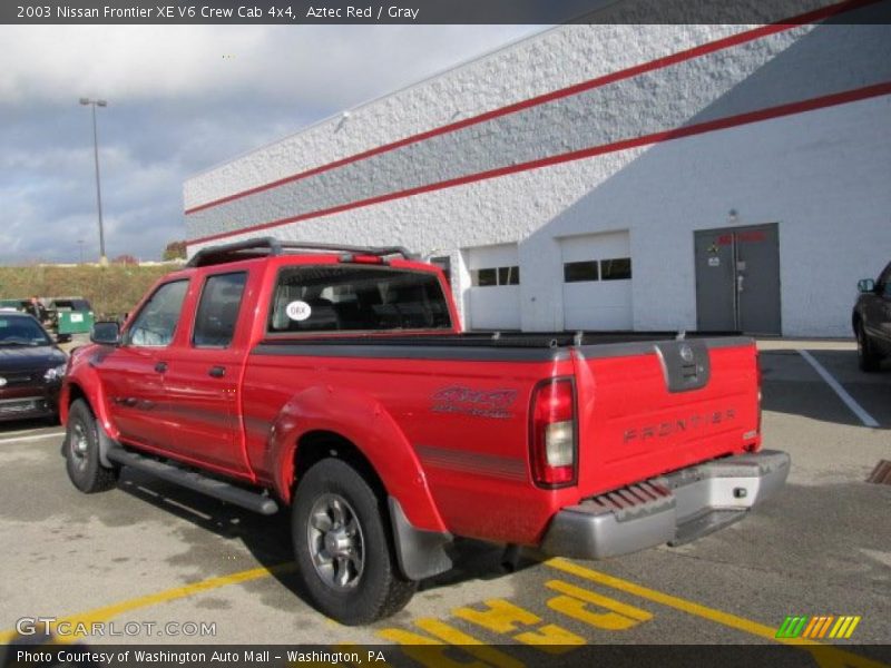 Aztec Red / Gray 2003 Nissan Frontier XE V6 Crew Cab 4x4