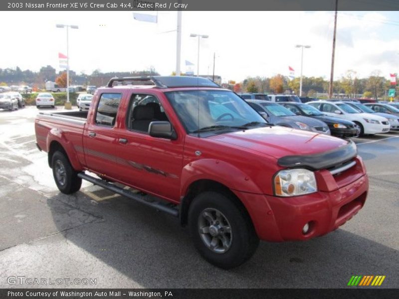 Aztec Red / Gray 2003 Nissan Frontier XE V6 Crew Cab 4x4
