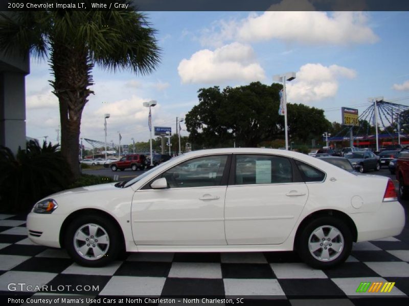 White / Gray 2009 Chevrolet Impala LT
