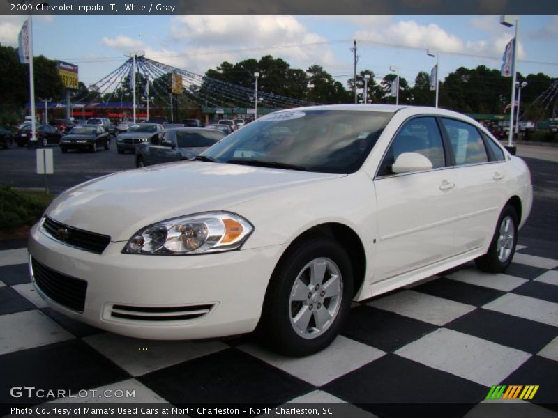 White / Gray 2009 Chevrolet Impala LT
