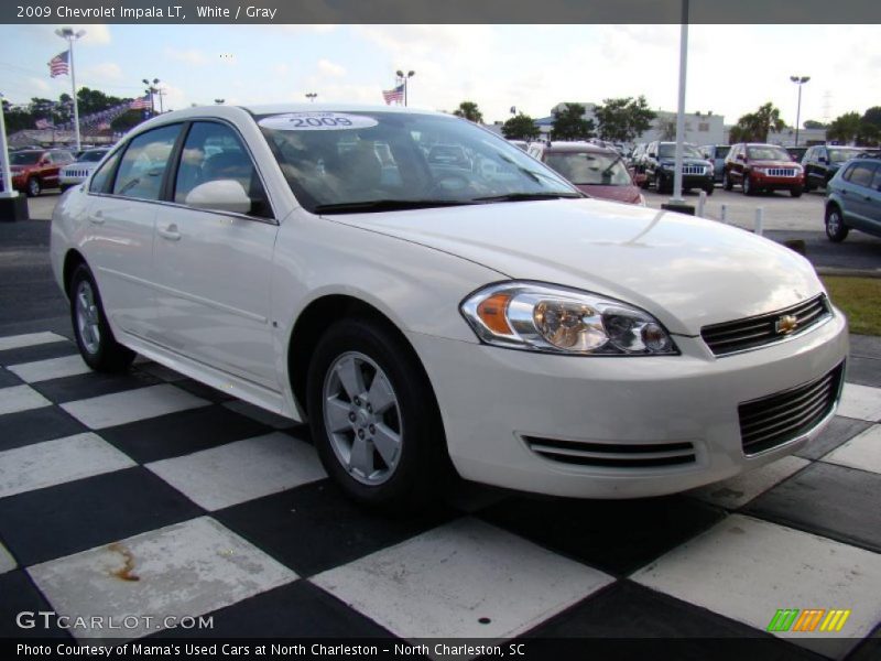 White / Gray 2009 Chevrolet Impala LT