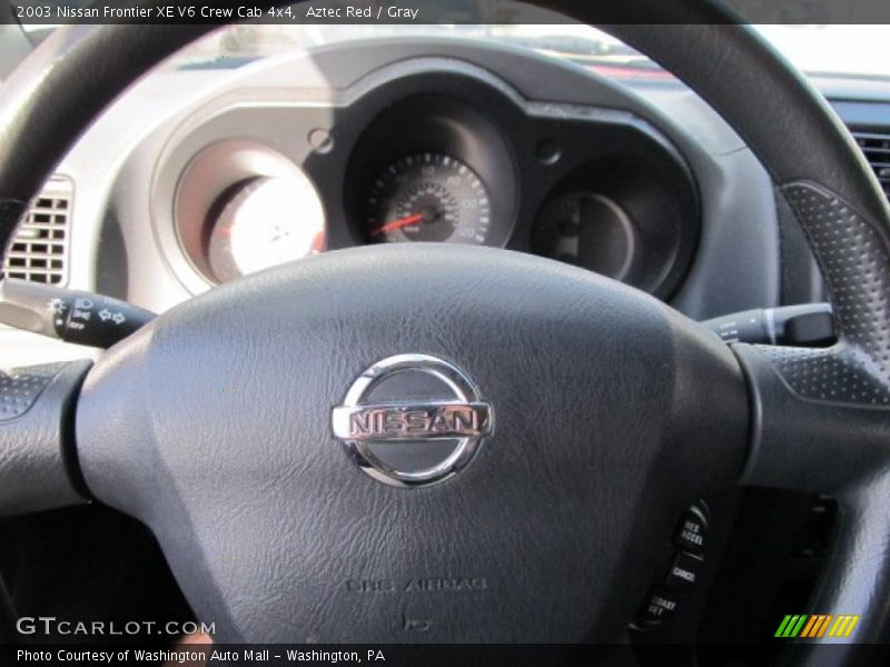 Aztec Red / Gray 2003 Nissan Frontier XE V6 Crew Cab 4x4
