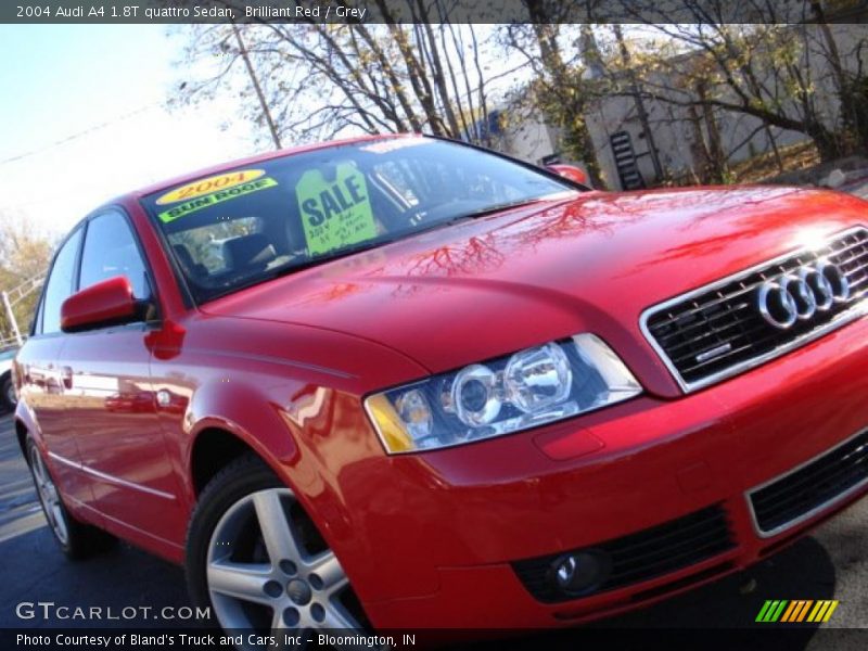 Brilliant Red / Grey 2004 Audi A4 1.8T quattro Sedan