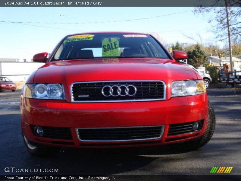 Brilliant Red / Grey 2004 Audi A4 1.8T quattro Sedan