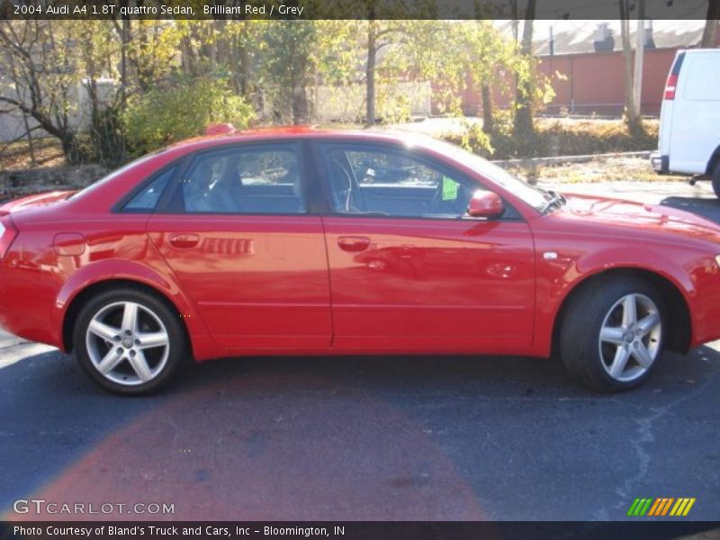 Brilliant Red / Grey 2004 Audi A4 1.8T quattro Sedan