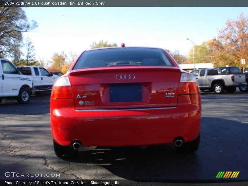 Brilliant Red / Grey 2004 Audi A4 1.8T quattro Sedan