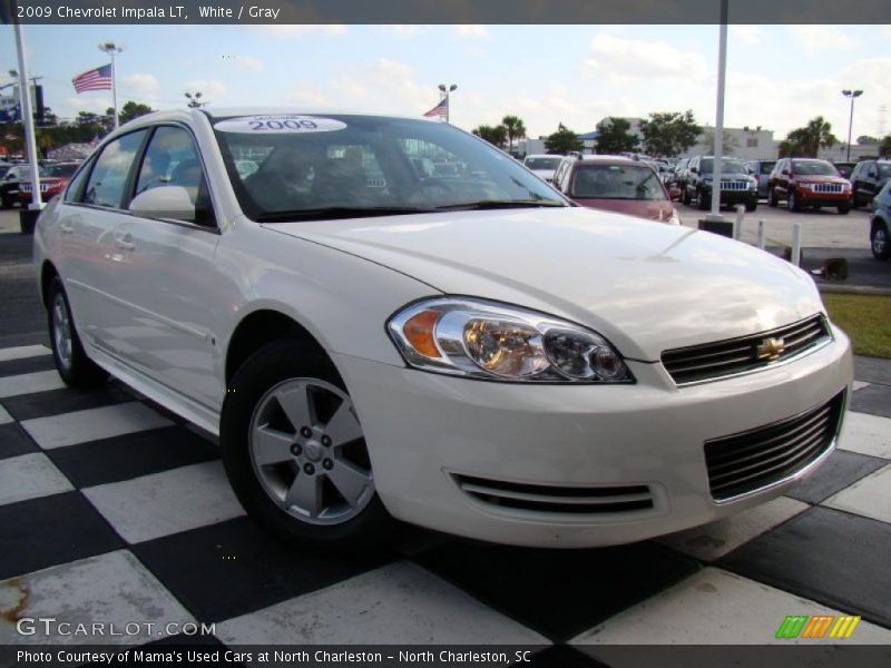 White / Gray 2009 Chevrolet Impala LT