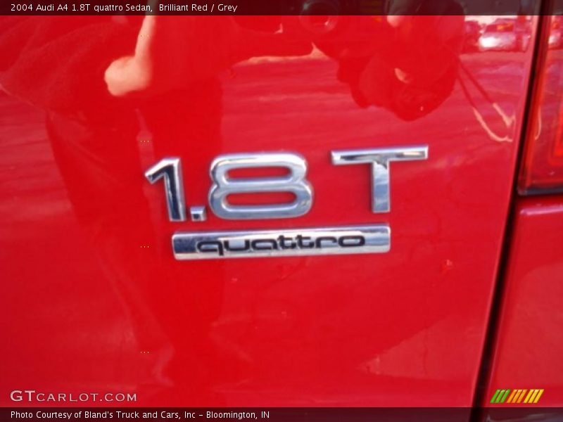 Brilliant Red / Grey 2004 Audi A4 1.8T quattro Sedan