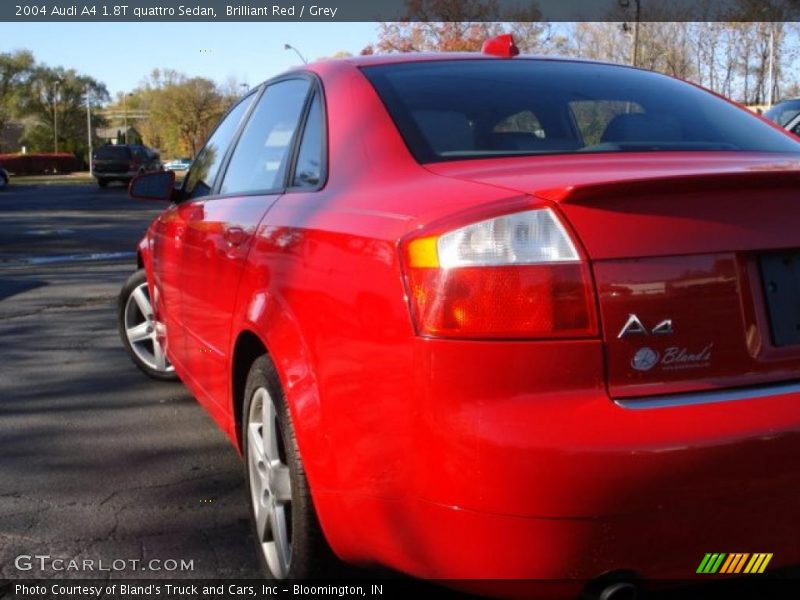 Brilliant Red / Grey 2004 Audi A4 1.8T quattro Sedan