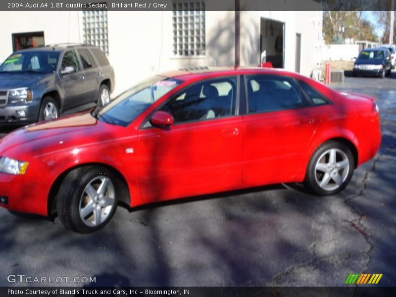 Brilliant Red / Grey 2004 Audi A4 1.8T quattro Sedan