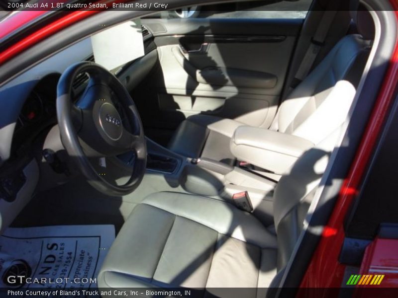 Brilliant Red / Grey 2004 Audi A4 1.8T quattro Sedan