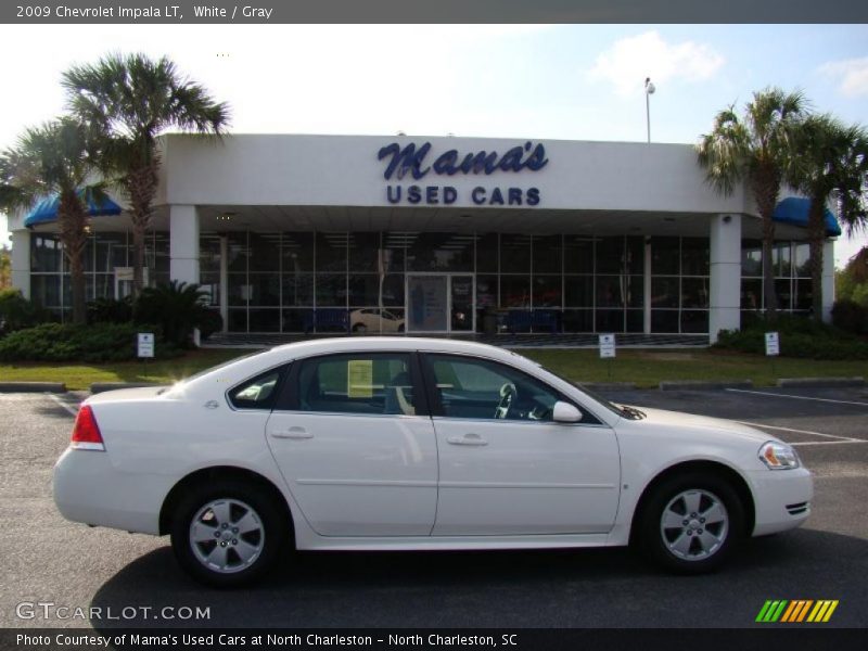White / Gray 2009 Chevrolet Impala LT
