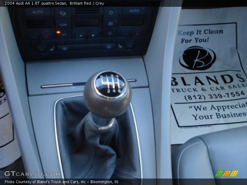 Brilliant Red / Grey 2004 Audi A4 1.8T quattro Sedan