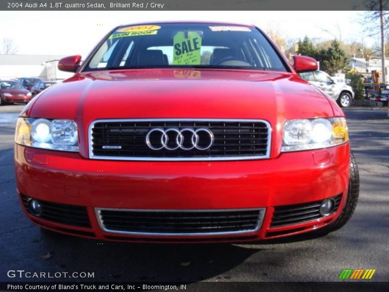 Brilliant Red / Grey 2004 Audi A4 1.8T quattro Sedan