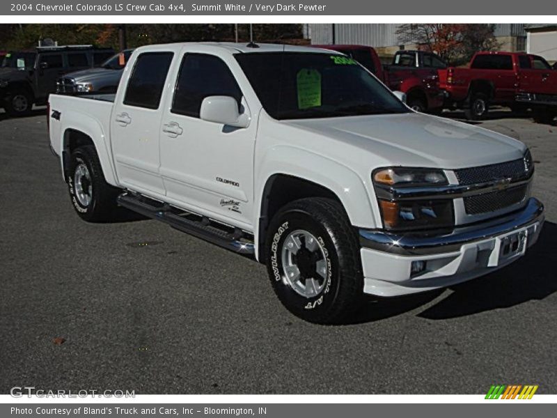 Summit White / Very Dark Pewter 2004 Chevrolet Colorado LS Crew Cab 4x4