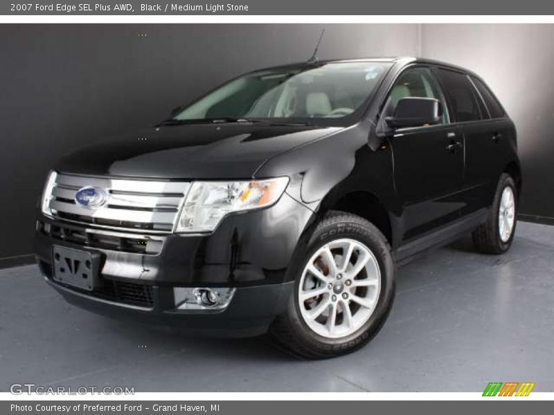 Black / Medium Light Stone 2007 Ford Edge SEL Plus AWD