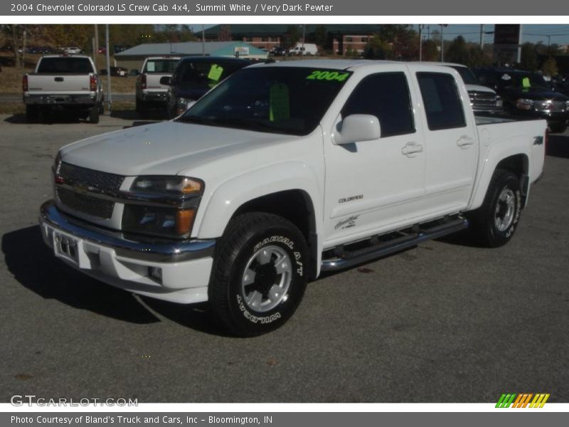 Summit White / Very Dark Pewter 2004 Chevrolet Colorado LS Crew Cab 4x4