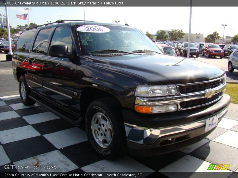 Dark Gray Metallic / Tan/Neutral 2005 Chevrolet Suburban 1500 LS
