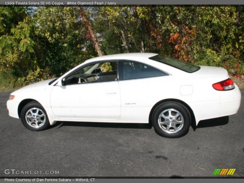 White Diamond Pearl / Ivory 1999 Toyota Solara SE V6 Coupe