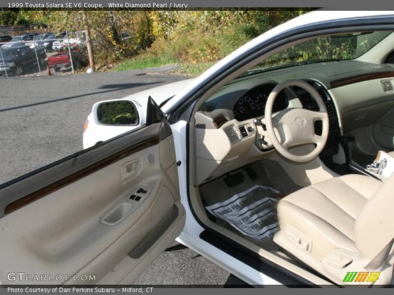 White Diamond Pearl / Ivory 1999 Toyota Solara SE V6 Coupe