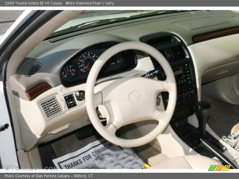 White Diamond Pearl / Ivory 1999 Toyota Solara SE V6 Coupe