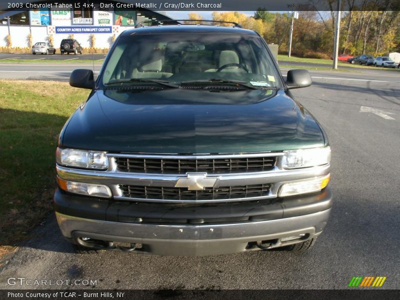 Dark Green Metallic / Gray/Dark Charcoal 2003 Chevrolet Tahoe LS 4x4