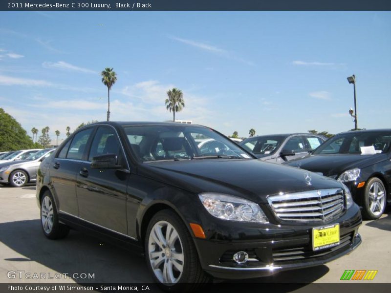 Black / Black 2011 Mercedes-Benz C 300 Luxury
