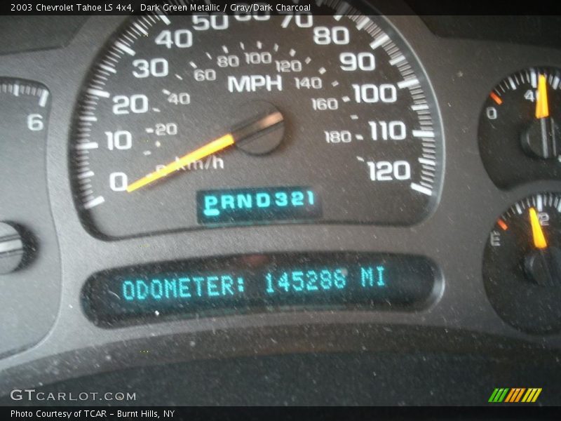 Dark Green Metallic / Gray/Dark Charcoal 2003 Chevrolet Tahoe LS 4x4
